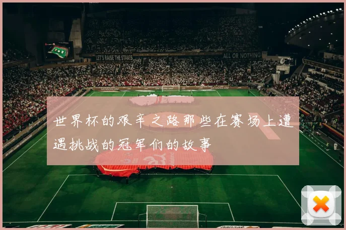 世界杯的艰辛之路那些在赛场上遭遇挑战的冠军们的故事